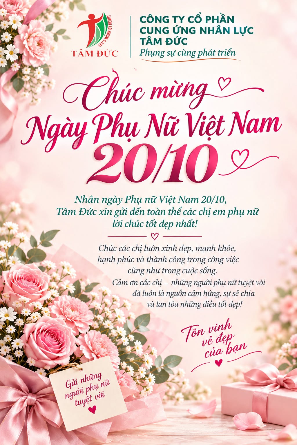 VĂN PHÒNG TÂM ĐỨC HÀ NỘI VÀ QUẢNG NINH TRI ÂN PHÁI ĐẸP NHÂN NGÀY PHỤ NỮ VIỆT NAM 20/10