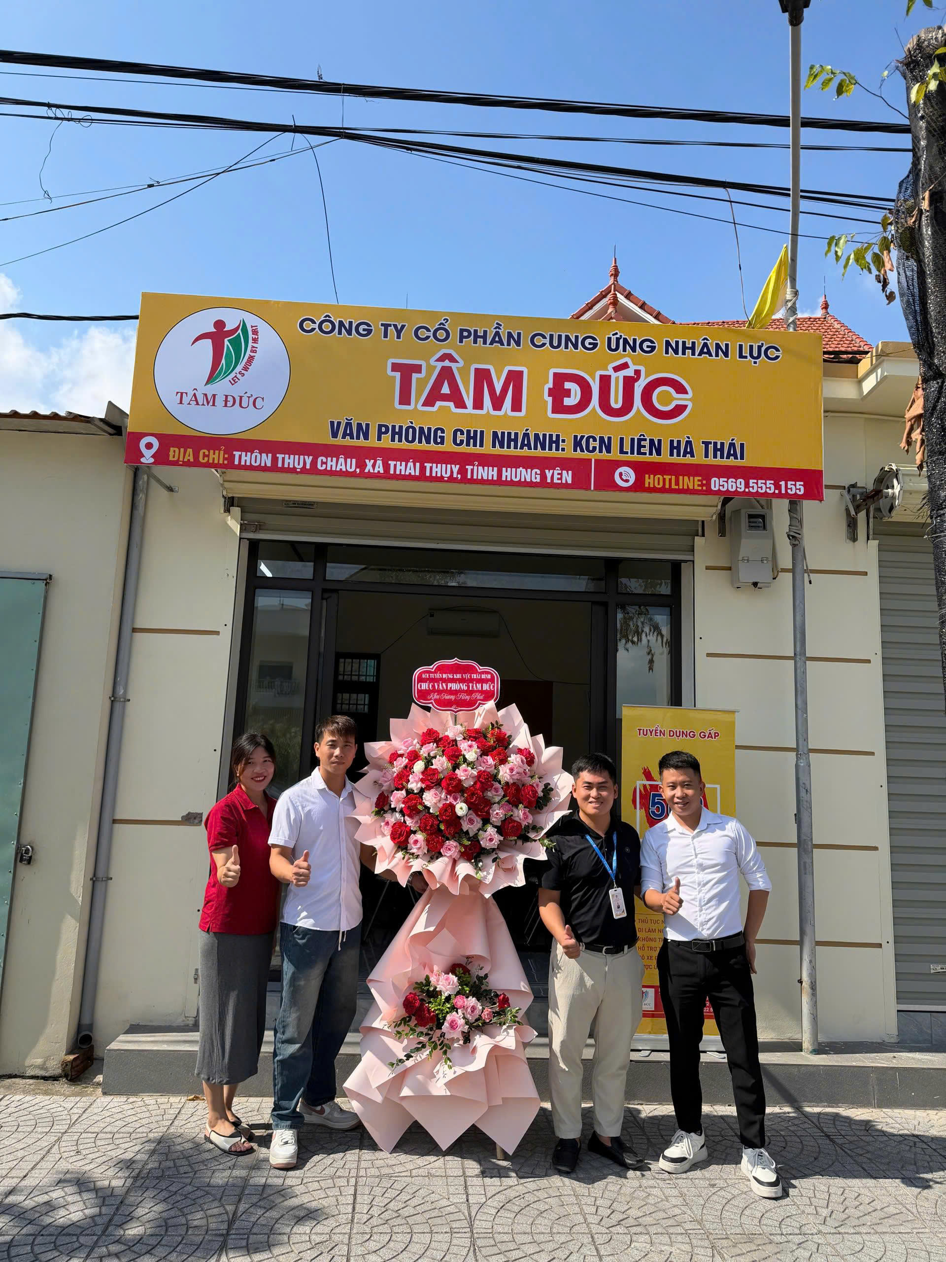 CUNG ỨNG NHÂN LỰC TÂM ĐỨC KHAI TRƯƠNG VĂN PHÒNG TẠI KCN LIÊN HÀ THÁI, HƯNG YÊN – MỞ RỘNG CƠ HỘI VIỆC LÀM CHO NGƯỜI LAO ĐỘNG
