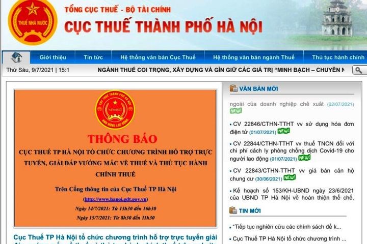 Giải đáp trực tuyến các vướng mắc về thuế