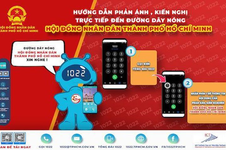 HĐND TP Hồ Chí Minh tiếp nhận ý kiến cử tri qua tổng đài 1022